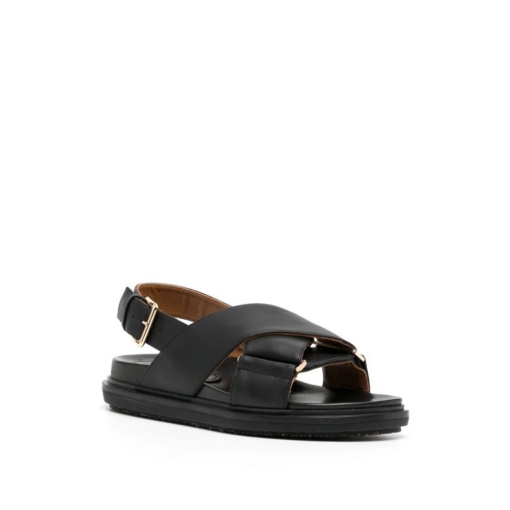 Marni Cross-Strap Calf Leather Sandals - NWT - Picture 2 of 4
